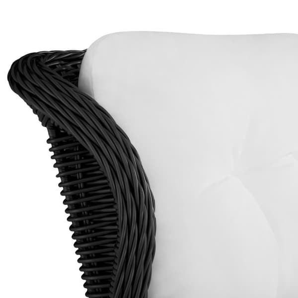 Polyrattan havestole Benissa med havebord - sort