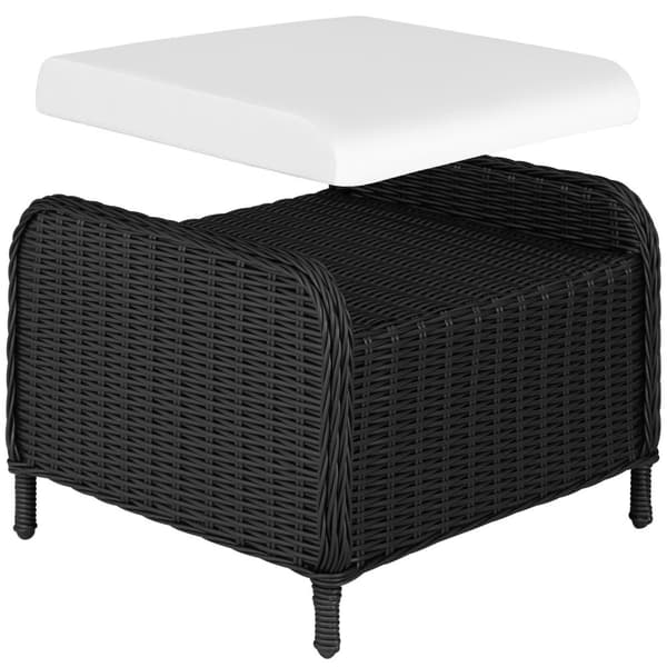 Polyrattan havestole Benissa med havebord - sort