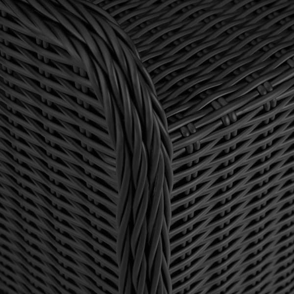 Polyrattan havestole Benissa med havebord - sort