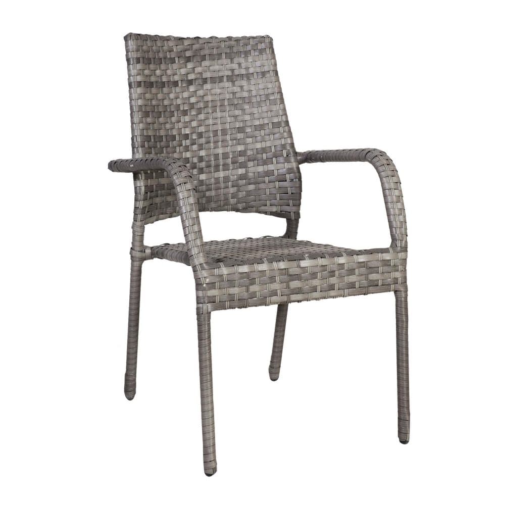 Tuoli STANDFORD 55x63xH90cm, teräsrunko muovipunoksella, väri: harmaa