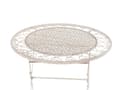 Miniatyrbild 4 av 6: Trädgårdsbord Beige Stål Rund Elegant Modern Chic
