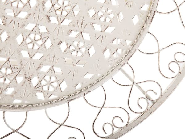 Trädgårdsbord Beige Stål Rund Elegant Modern Chic