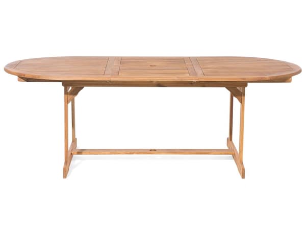 Trädgårdsmöbelset Ljus Akaciaträ med Grå Dynor 8-sits Bord Hopfällbara Stolar Rustik Design
