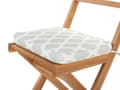 Miniatyrbillede 6 af 11: Cafesæt Lyst Akacietræ 60 x 60 x 75 cm Små Klapstole Sammenklappeligt Klapbord til Altan Terrasse Have med Hynder Fold ud Funktion Udendørs
