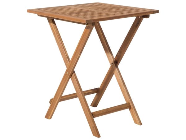 Cafesæt Lyst Akacietræ 60 x 60 x 75 cm Små Klapstole Sammenklappeligt Klapbord til Altan Terrasse Have med Hynder Fold ud Funktion Udendørs