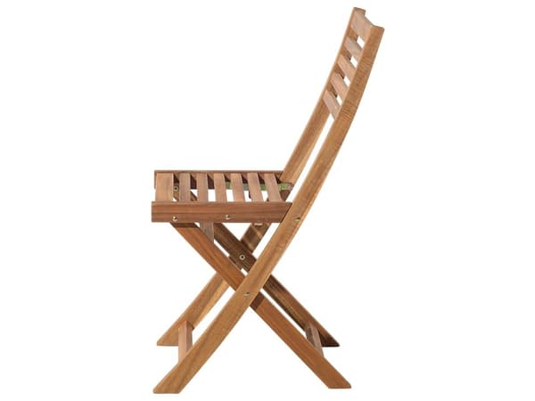 Cafesæt Lyst Akacietræ 60 x 60 x 75 cm Små Klapstole Sammenklappeligt Klapbord til Altan Terrasse Have med Hynder Fold ud Funktion Udendørs