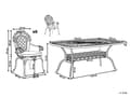 Miniatyrbillede 3 af 11: Have Spisestuesæt Brun Aluminium Udendørs Bord 6 Stole Retro Stil