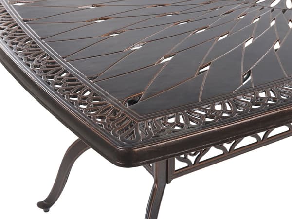 Have Spisestuesæt Brun Aluminium Udendørs Bord 6 Stole Retro Stil