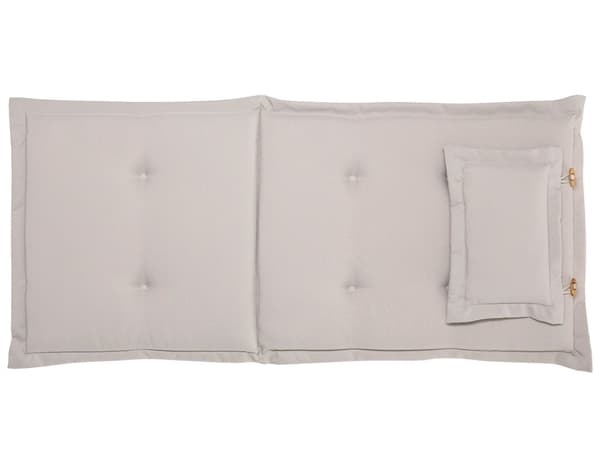 Sittdynor i Set av 2 Gråbeige tyg UV beständig Tjock Vadderade Kuddar