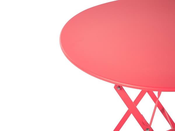 Bistrosetti punainen teräs maalattu 2 tuolia puutarhapöytä kokoontaitettava moderni boho