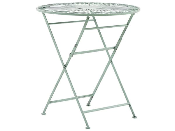 Utomhus Bistrobord Grön Metall Hopfällbar Vintage Ornament