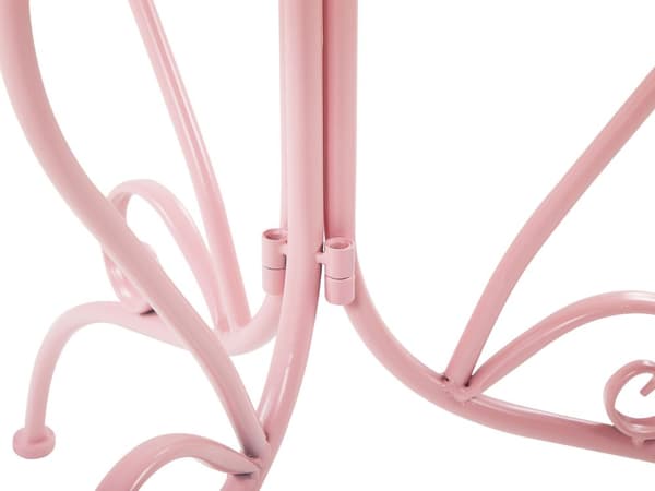 Utomhus Trädgårdsbord Rosa Metall Pulverlack Dekorativ