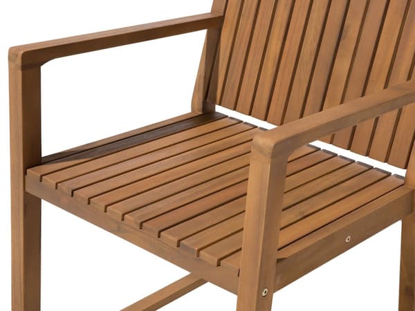 9 Delar Trädgårdsmöbelset Ljus Akaciaträ 8 Stolar med Sittdynor Bladmotiv