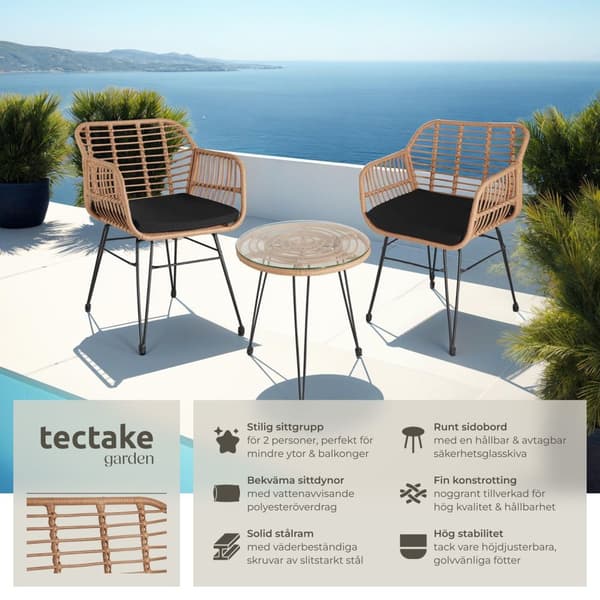 Caféset i konstrotting Molfetta 2+1 - natur
