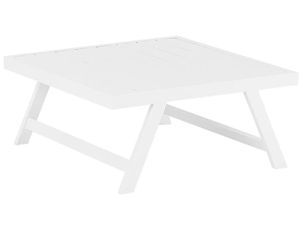 5-sits Trädgård Loungegrupp Kuddar Vit Ram Justerbara Sittplatser Soffbord Modern Design