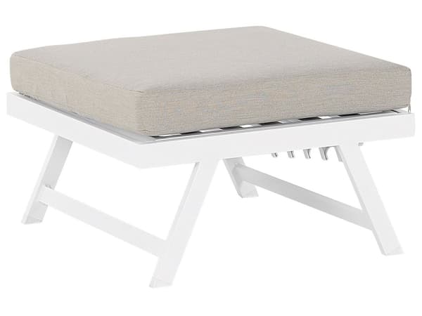 5-sits Trädgård Loungegrupp Kuddar Vit Ram Justerbara Sittplatser Soffbord Modern Design