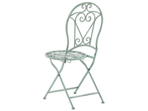 Cafesæt Grøn Jern Moderne Cafesæt Retro Bord Accent til Terrasse og Havestole Altan Italiensk Indretning