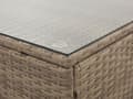 Miniatyrbillede 10 af 11: Udendørs Loungesæt Brun Hvid Imiterede Rattan Puder Modulær Hjørnesofa til 6 Personer Sofabord med Hærdet Glasplade