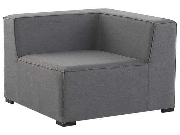 Indendørs og Udendørs Grå Stofbetræk Hjørnesofa 7-personers haveloungesæt med quickdry skum