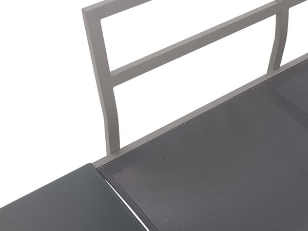 Loungesæt Grå Aluminium 5 Personers Loungesofa Udendørs med Indbygget Sidebord Fodskammel Ottoman til Terrasse Altan Have Indretning