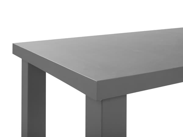 Have spisebordssæt gråt beton rektangulært bord 2 U-formede bænke 4 personers vandtæt
