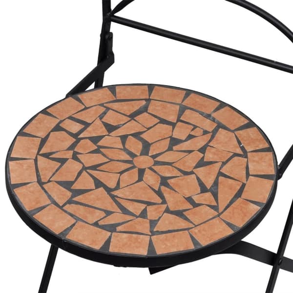 vidaXL 3-osainen mosaiikkibistrosarja keraamiset laatat terrakotta