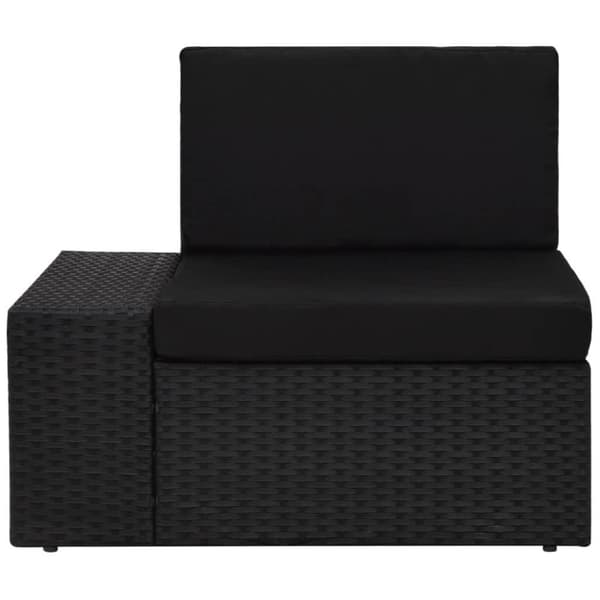 vidaXL loungesæt til haven 10 dele polyrattan sort