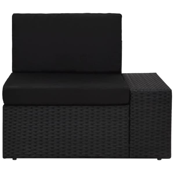 vidaXL loungesæt til haven 10 dele polyrattan sort
