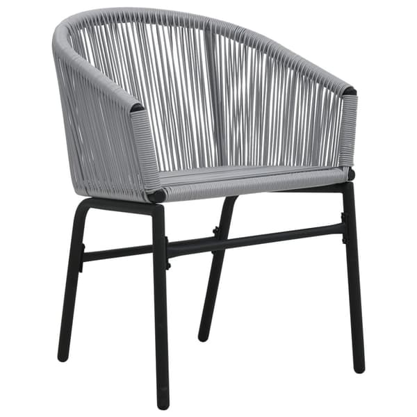 vidaXL bistrosæt 3 dele med hynder PVC-rattan grå