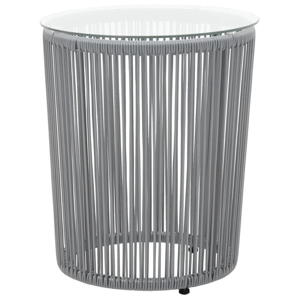 vidaXL bistrosæt 3 dele med hynder PVC-rattan grå