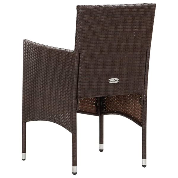 vidaXL haveloungesæt 4 dele med hynder polyrattan brun