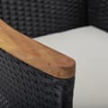 Miniatyrbillede 8 af 10: vidaXL udendørs spisebordssæt i 5 dele polyrattan og akacietræ sort