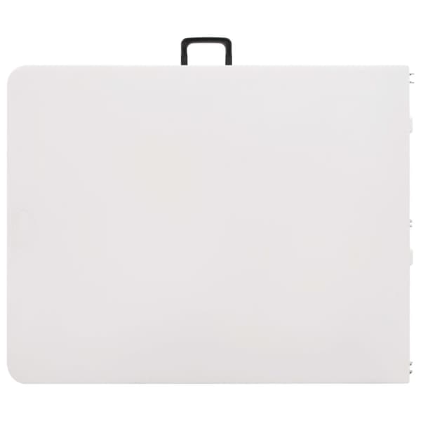 vidaXL foldbart havebord med 2 bænke 180 cm stål og HDPE hvid