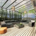 Miniatyrbillede 11 af 11: vidaXL haveloungesæt 10 dele med hynder polyrattan grå