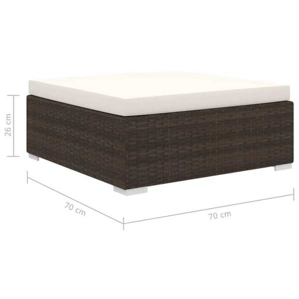 vidaXL haveloungesæt 4 dele med hynder polyrattan brun