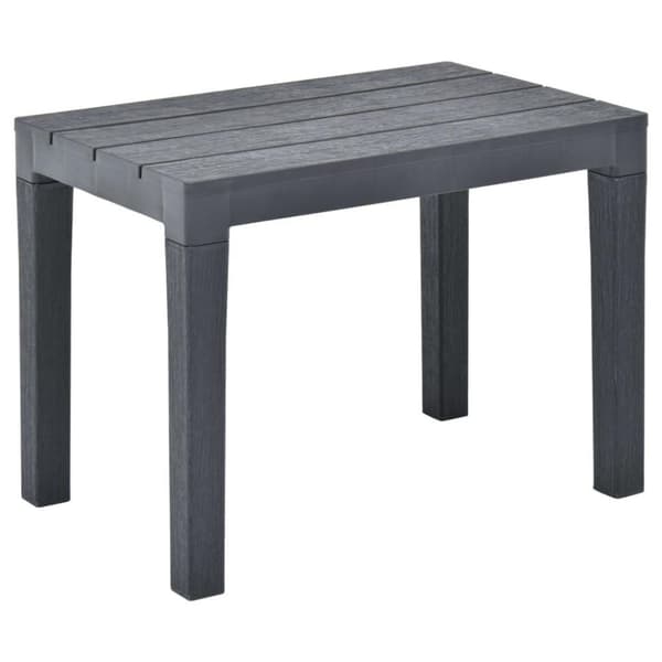 vidaXL Hagebord med 2 benker plast antrasitt
