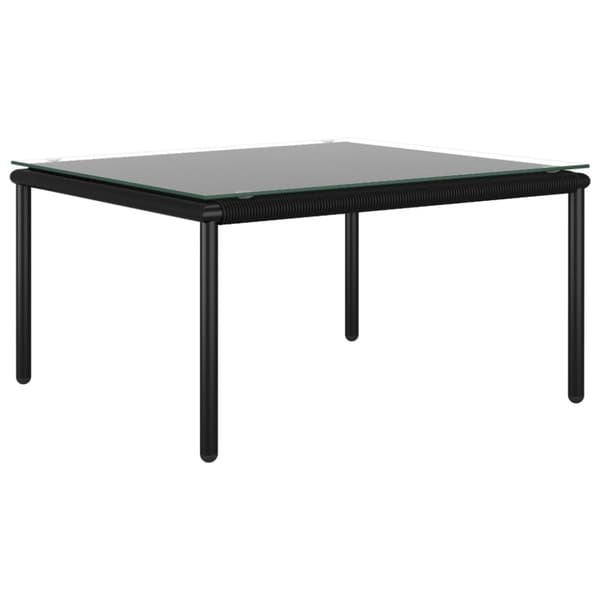vidaXL haveloungesæt 5 dele med hynder PVC sort