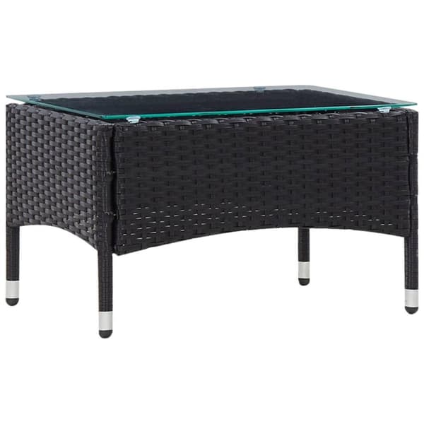 vidaXL Loungegrupp med dynor 5 delar konstrotting svart