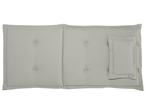 Set med 2 Trädgårdsstolsdynor Grå Beige Polyester Sits Ryggstödsdyna Modern design utomhusdyna