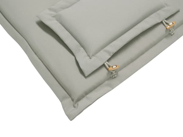 Set med 2 Trädgårdsstolsdynor Grå Beige Polyester Sits Ryggstödsdyna Modern design utomhusdyna