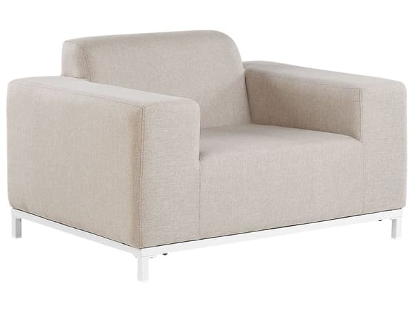 Loungesæt Beige Polyester 5 Personers Moderne Sofasæt Udendørs Nonwood Vedligeholdelsesfri Havemøbler Quickdry Skum Vandtætte Hynder til Have