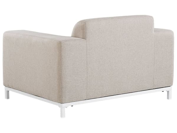 Loungesæt Beige Polyester 5 Personers Moderne Sofasæt Udendørs Nonwood Vedligeholdelsesfri Havemøbler Quickdry Skum Vandtætte Hynder til Have