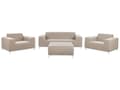 Miniatyrbillede 1 af 11: Loungesæt Beige Polyester 5 Personers Moderne Sofasæt Udendørs Nonwood Vedligeholdelsesfri Havemøbler Quickdry Skum Vandtætte Hynder til Have