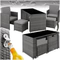 Miniatyrbillede 1 af 11: Polyrattan havemøbelsæt Palermo - grå