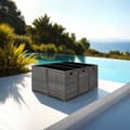 Miniatyrbillede 10 af 10: Polyrattan havemøbelsæt Malaga med overtræk - grå