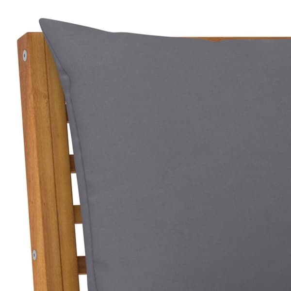 vidaXL Hagesofagruppe med pute 4 deler heltre akasie