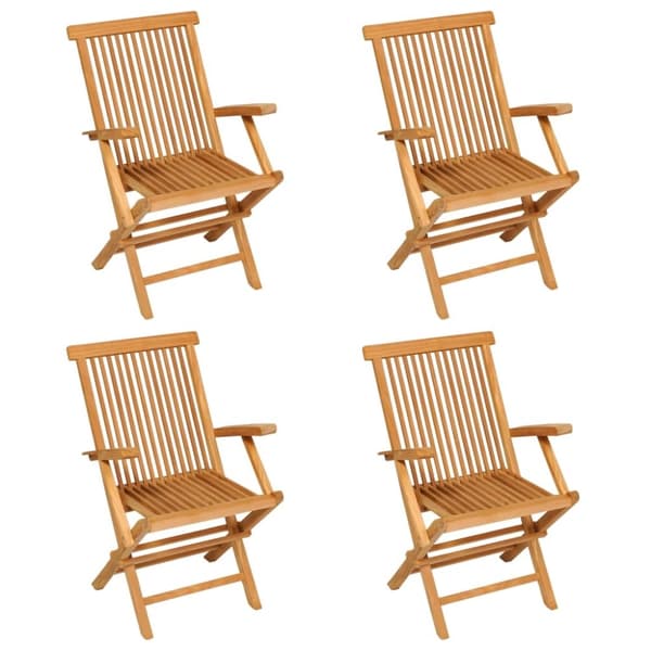 vidaXL Utendørs spisestue 5 deler heltre teak