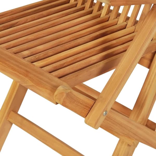 vidaXL Utendørs spisestue 5 deler heltre teak