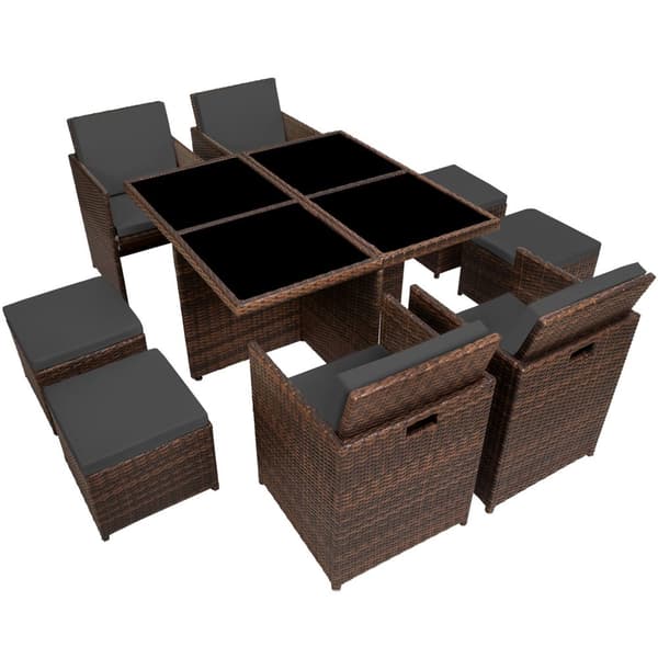 Polyrattan havemøbelsæt Manhattan - sort/brun