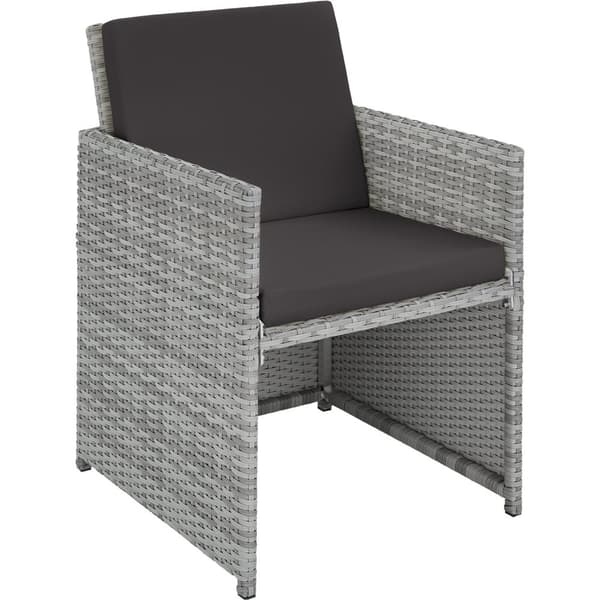 Polyrattan havemøbelsæt New York - lysegrå